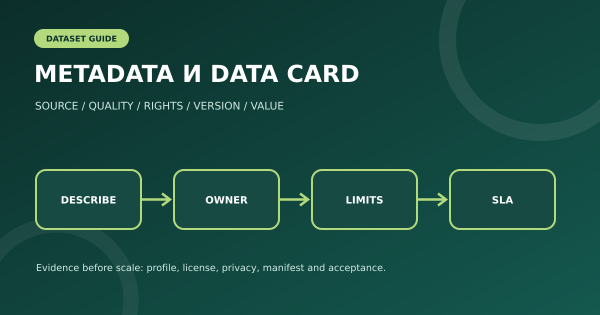 Метаданные и карточка данных (Data Card)